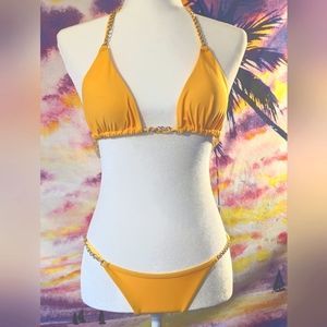 Yellow chain bikini